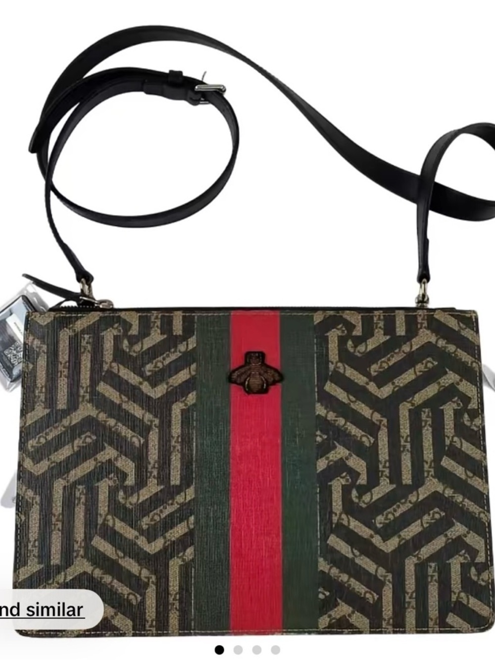 Gucci Kaleidos Web Strip Crossbody Cluth